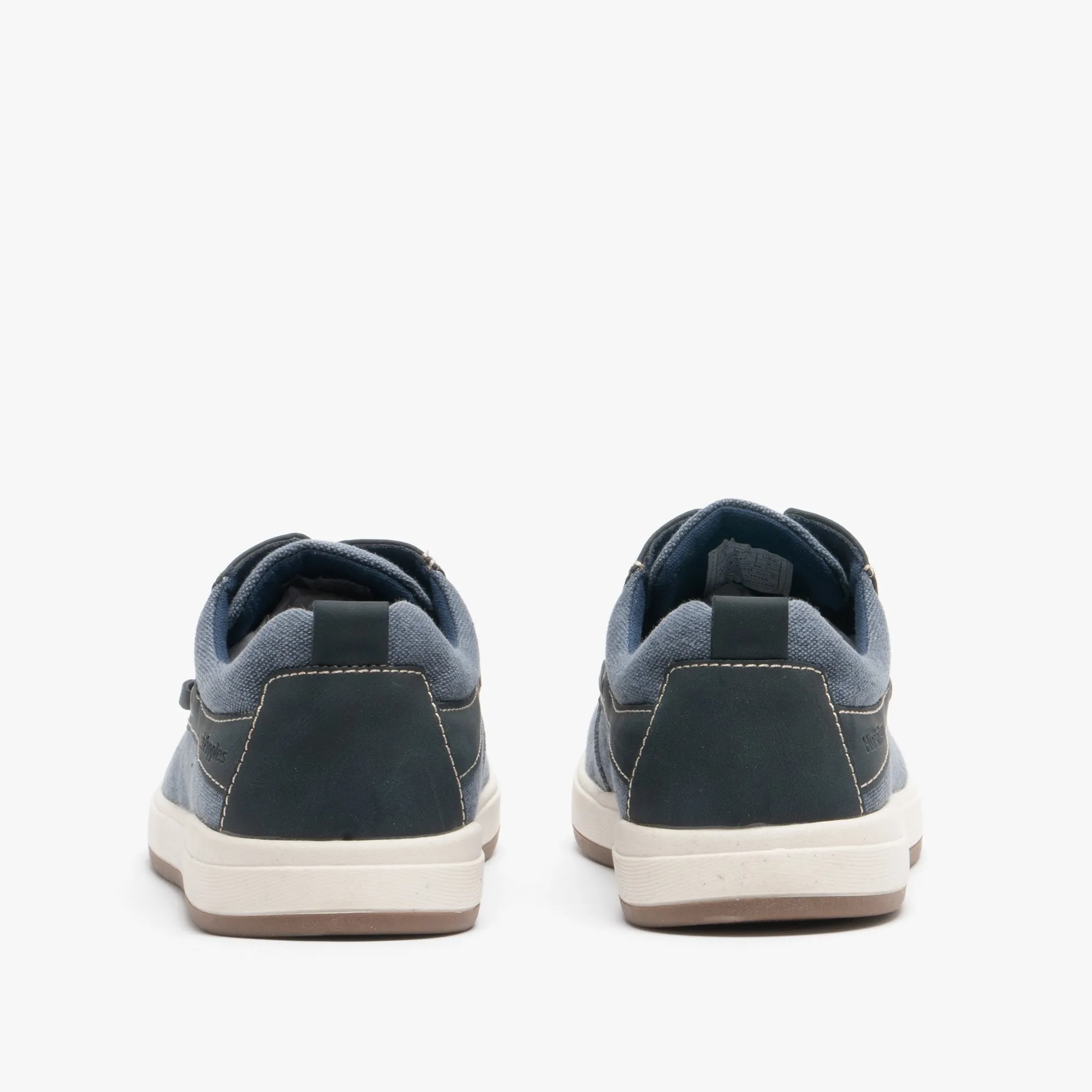 Hush Puppies AIDEN Mens Canvas Deck Shoes Navy