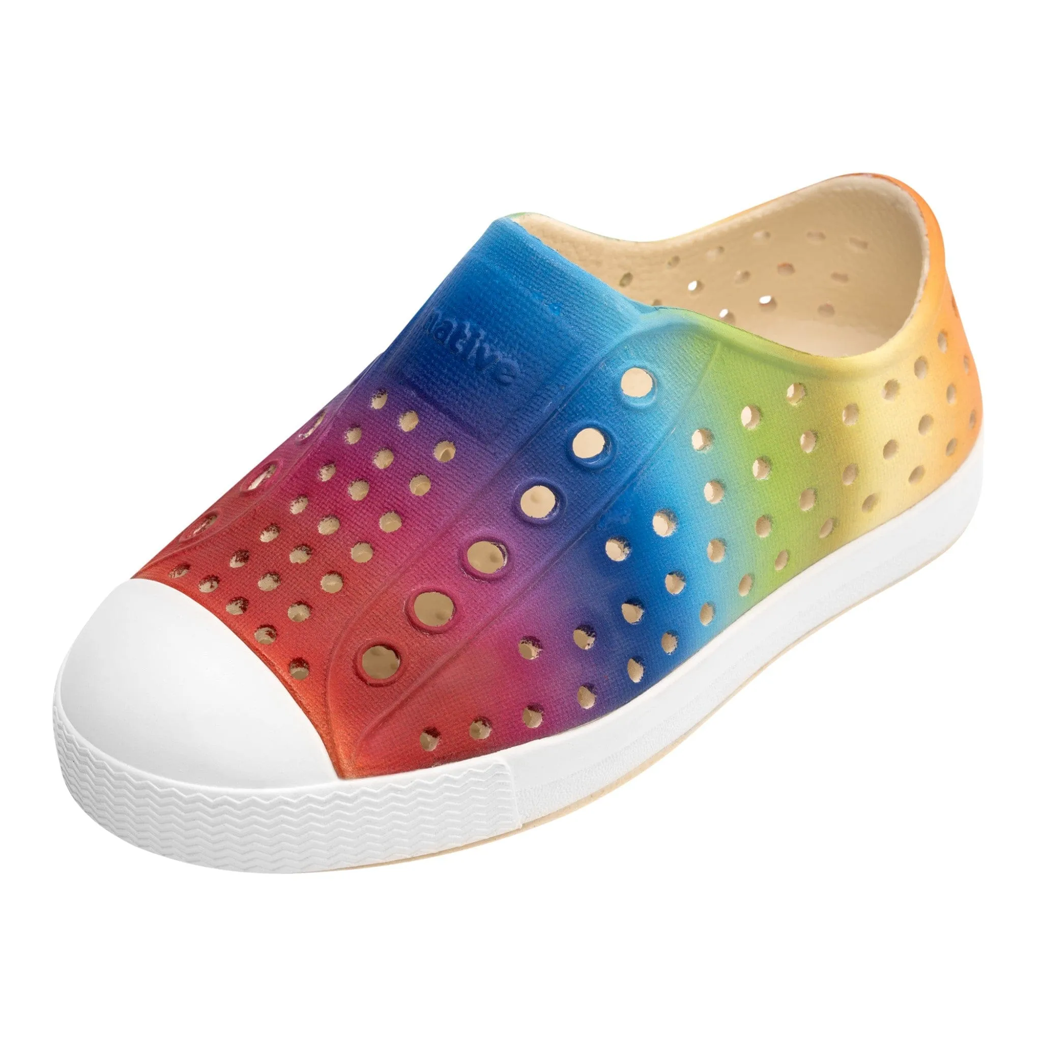 Jefferson Print Child Bone White / Shell White / Rainbow Gradient