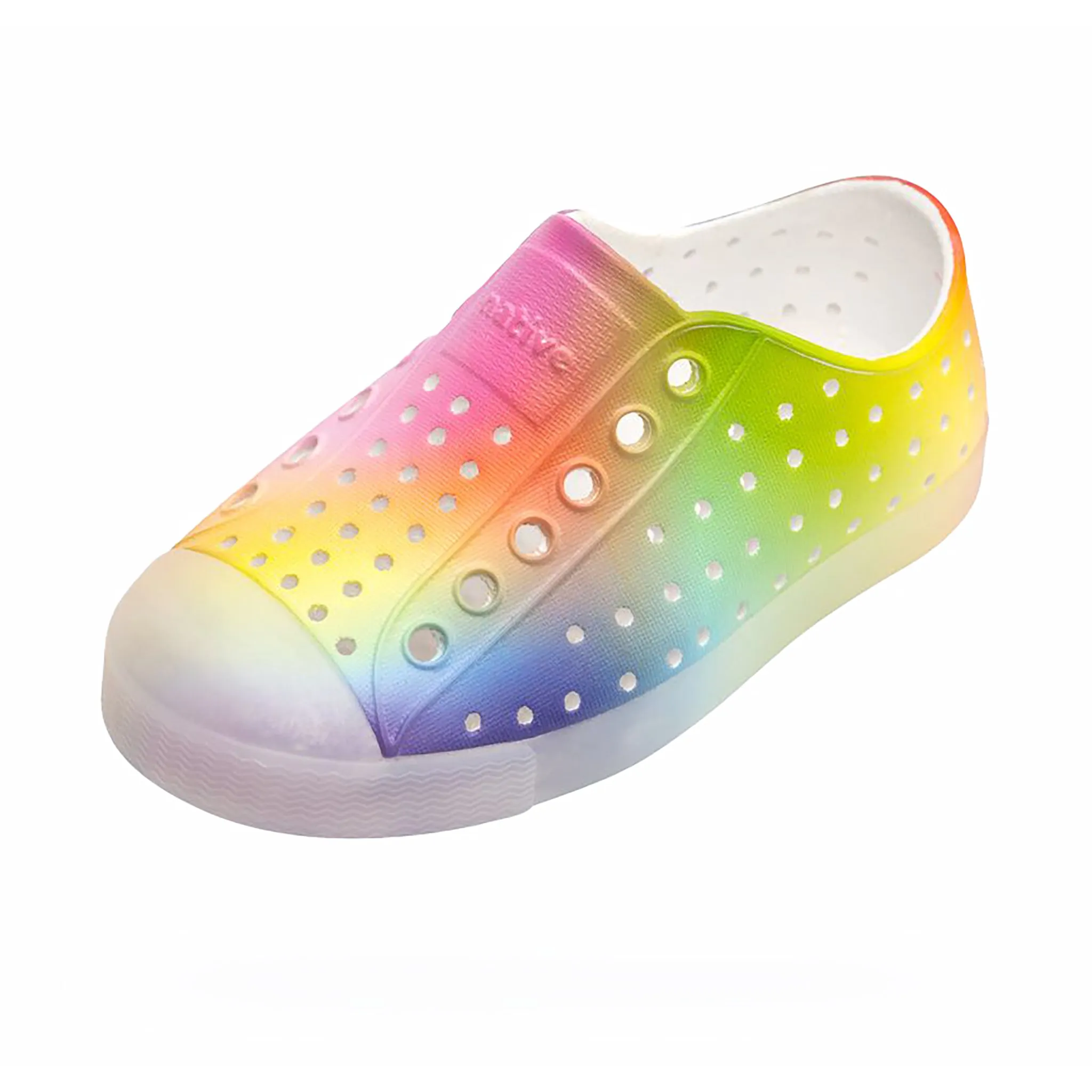 Jefferson Print Child Shell White / Translucent / Rainbow Blur