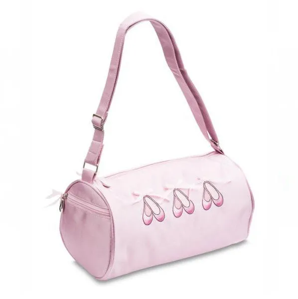 Katz pink satin Ballerina shoes barrel shoulder bag