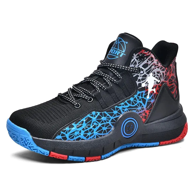 Kids Basket Shoes Fashion Boys Men Basketball Shoes High Top Basketball Sneakers Boys Lighweight Sport Shoes KidsTraining Shoes