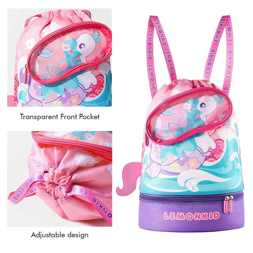 Kids, Pink Uni waterproof swimming bag/ Beach Bag