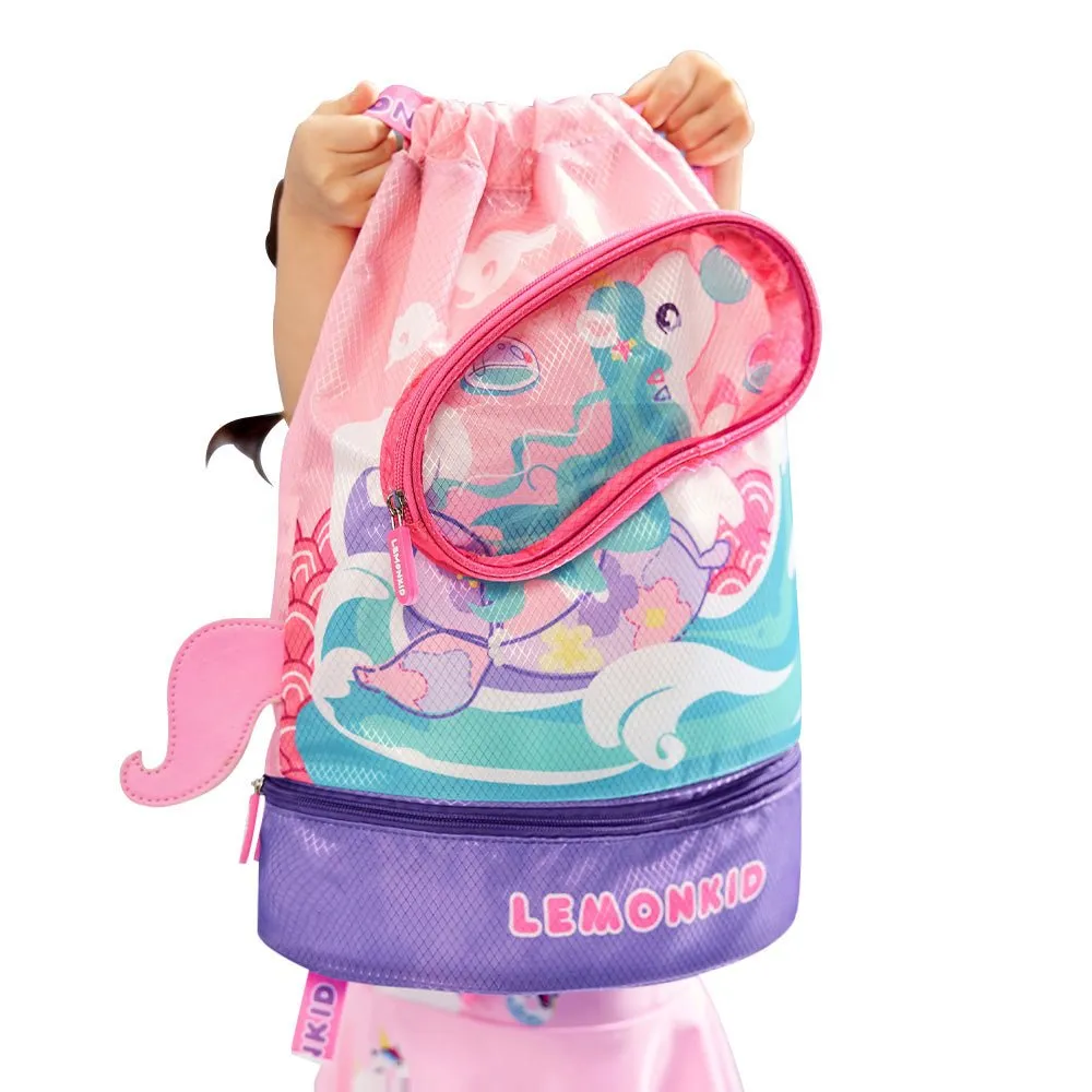 Kids, Pink Uni waterproof swimming bag/ Beach Bag