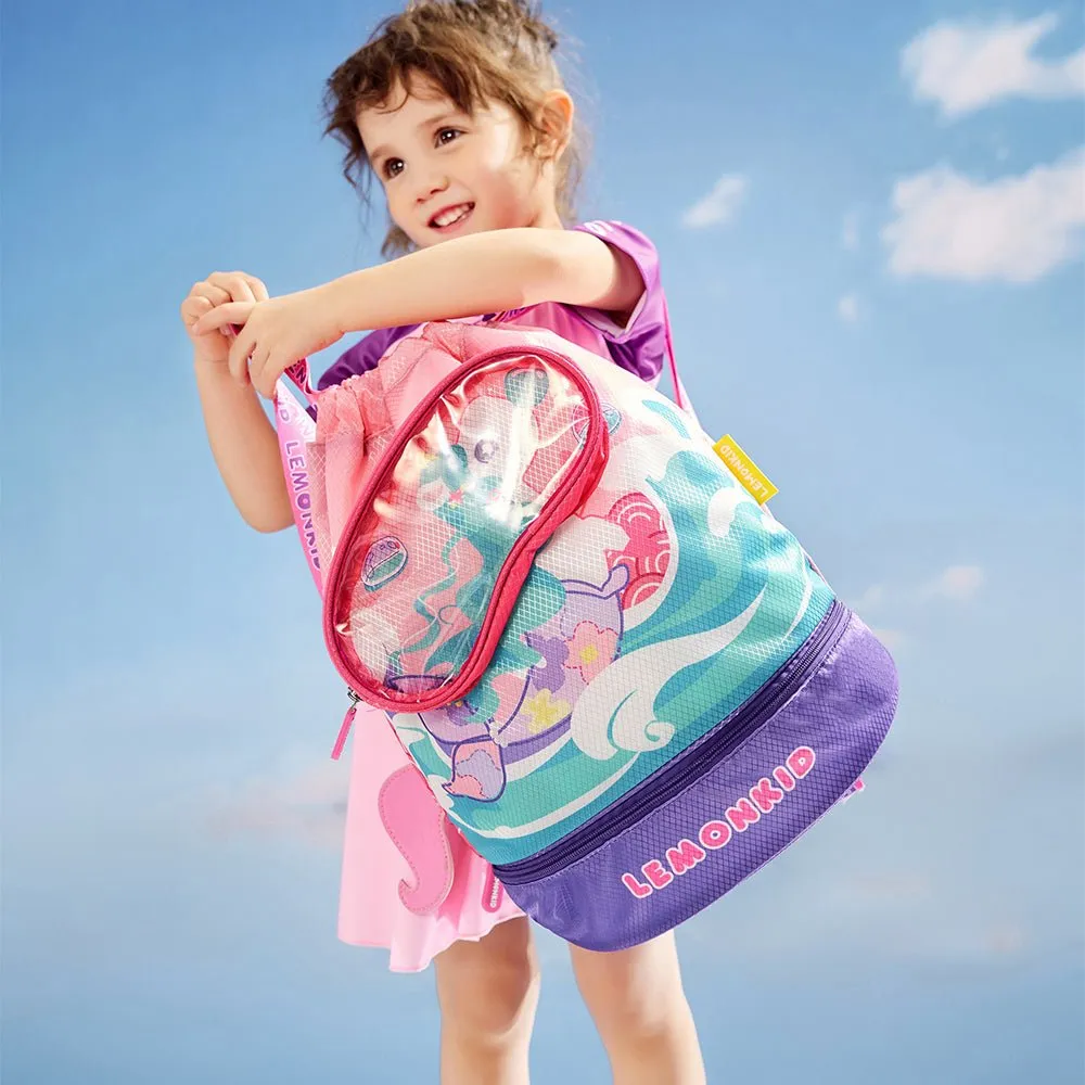 Kids, Pink Uni waterproof swimming bag/ Beach Bag