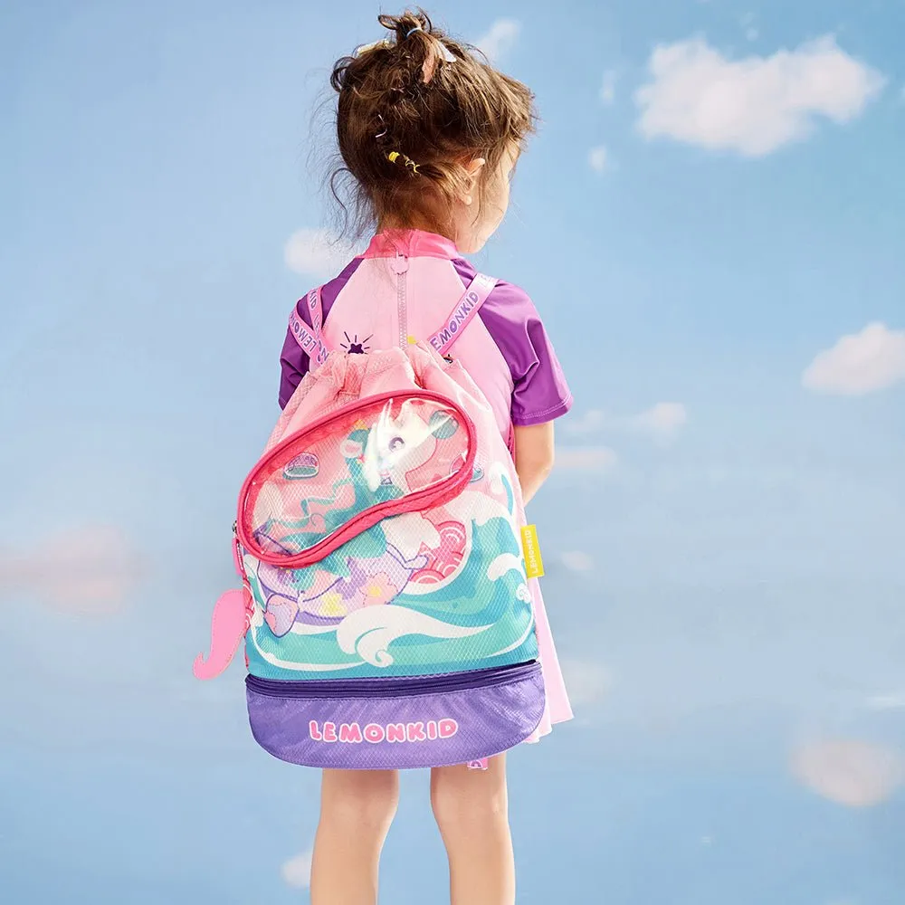 Kids, Pink Uni waterproof swimming bag/ Beach Bag
