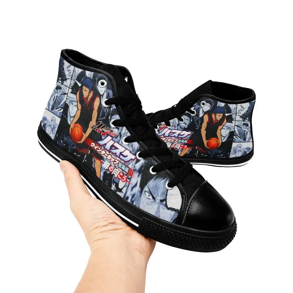 Kuroko Basketball Shoes High Tops Sneakers for Kids and Adults