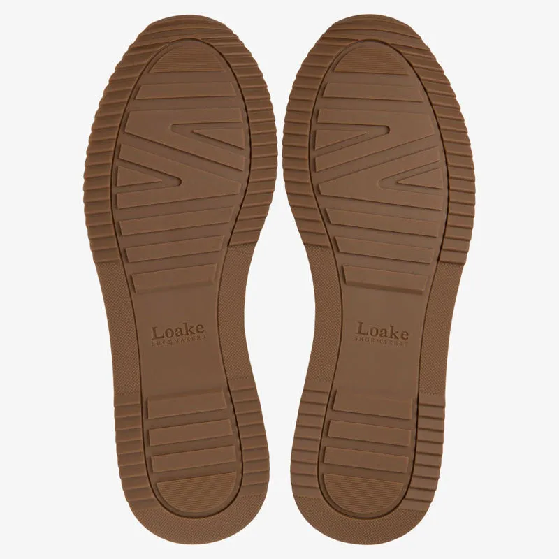LOAKE Arezzo Suede Apron Tie Shoes in Flint