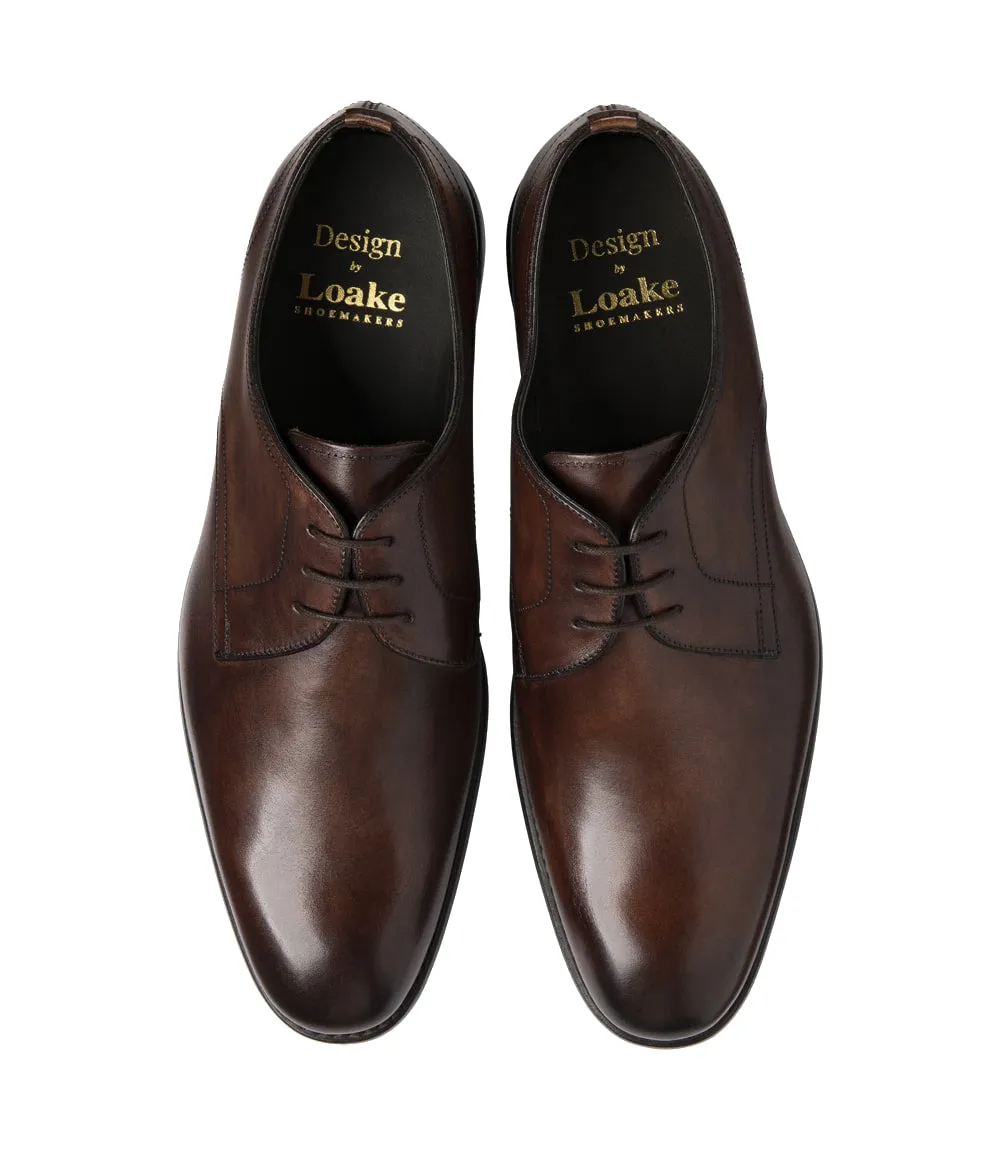 Loake Atherton Shoes - Dark Brown Calf