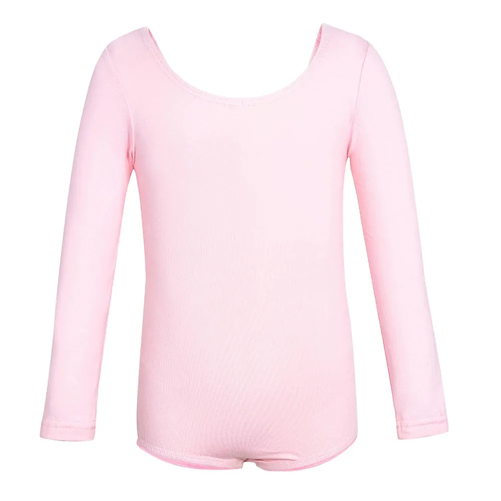 Long Sleeves Leotard for Girls: Ballet Tutu Dress with Skirt - Gymnastics Practice & Stage Dance Costume