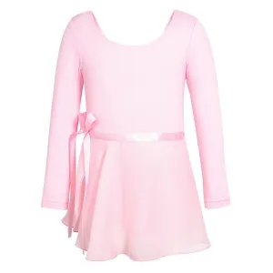 Long Sleeves Leotard for Girls: Ballet Tutu Dress with Skirt - Gymnastics Practice & Stage Dance Costume