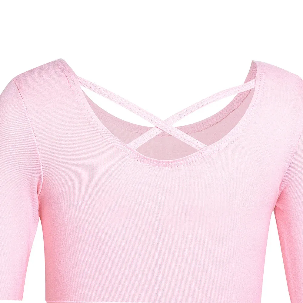 Long Sleeves Leotard for Girls: Ballet Tutu Dress with Skirt - Gymnastics Practice & Stage Dance Costume