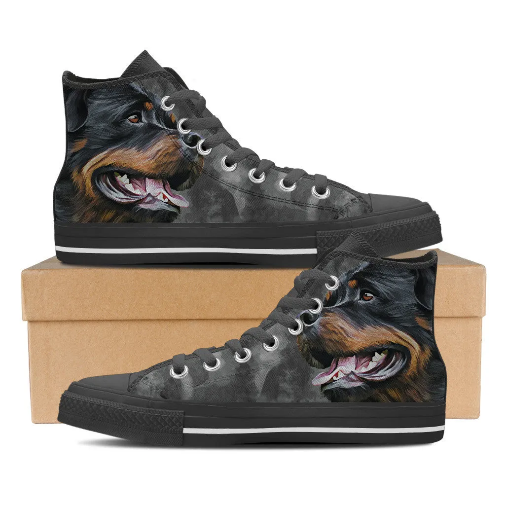 Loyal Rottie Mens High Top Shoe (Black)