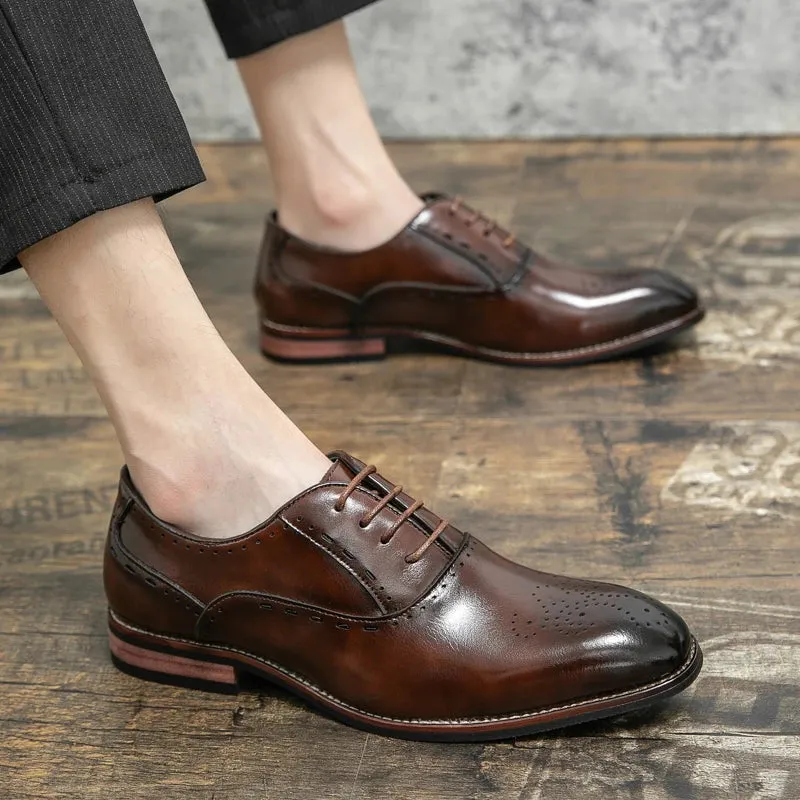 LuxeCraft Italian Formal Oxford Shoes