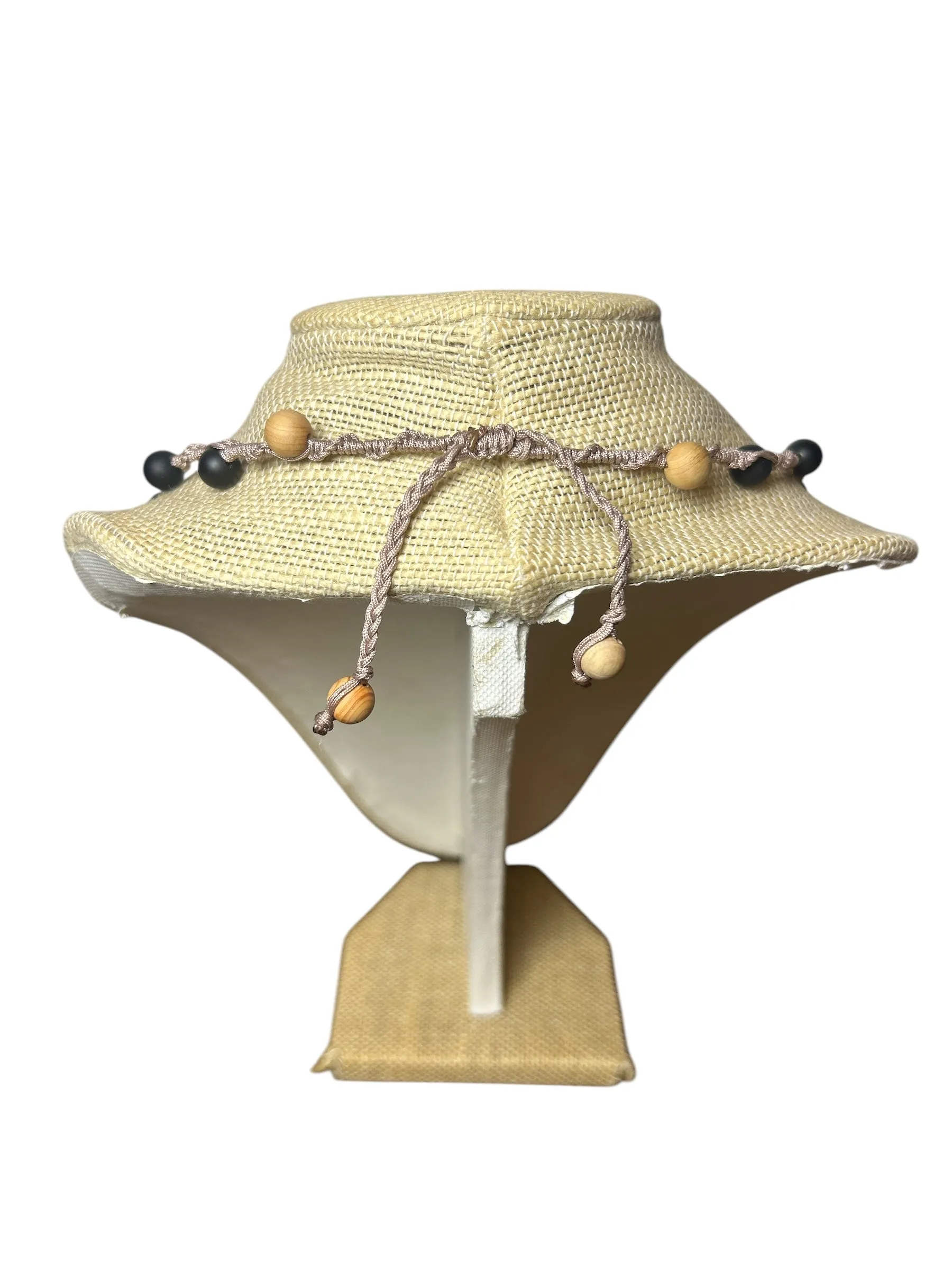 Macrame Necklace: Shark Tooth Matte Onyx