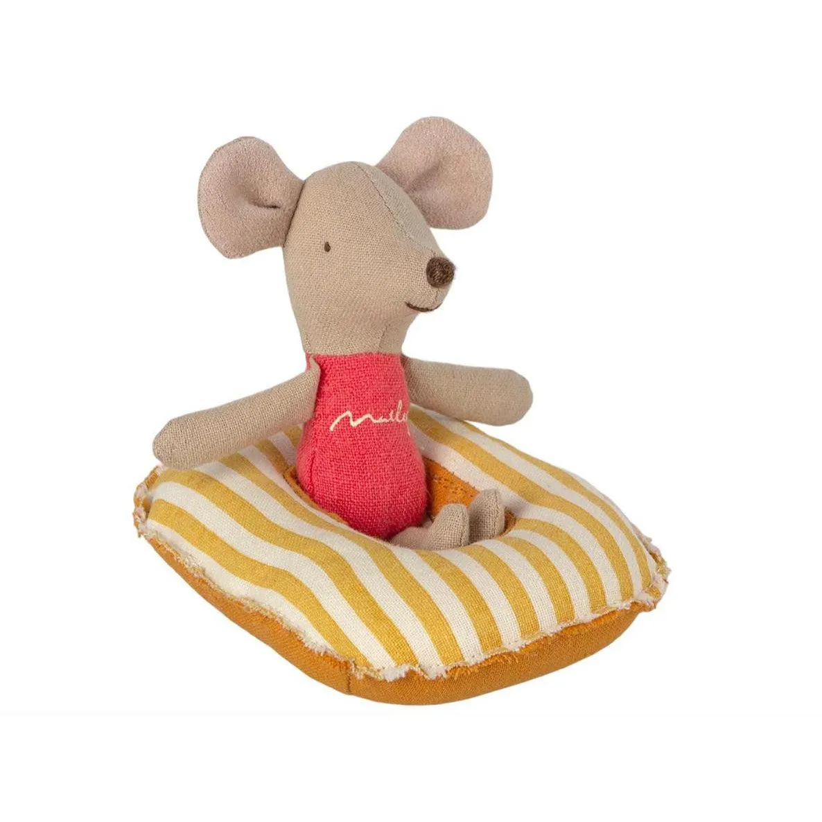 Maileg Rubber Boat - Yellow Stripe