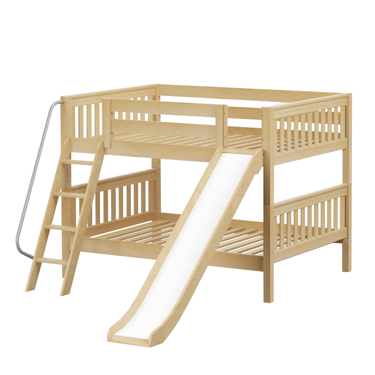 Maxtrix Full Low Bunk Bed with Slide