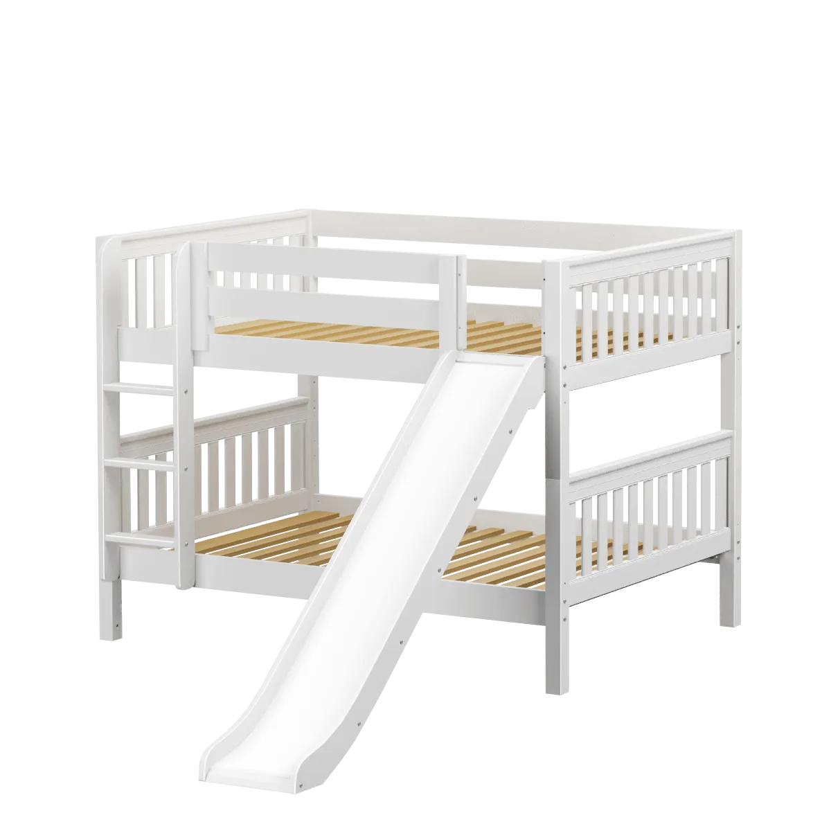 Maxtrix Full Low Bunk Bed with Slide
