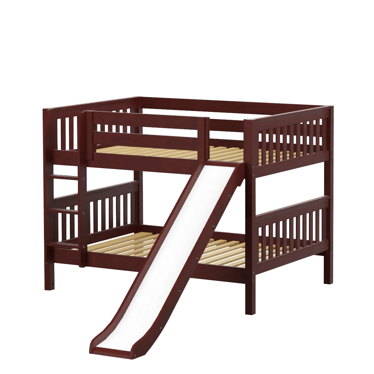 Maxtrix Full Low Bunk Bed with Slide