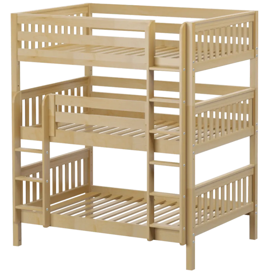 Maxtrix Full Triple Bunk Bed with Straight Ladder