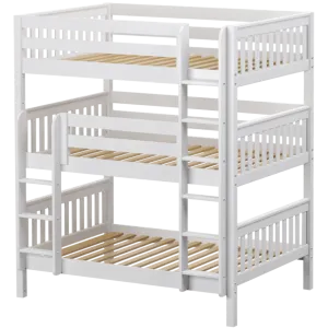 Maxtrix Full Triple Bunk Bed with Straight Ladder