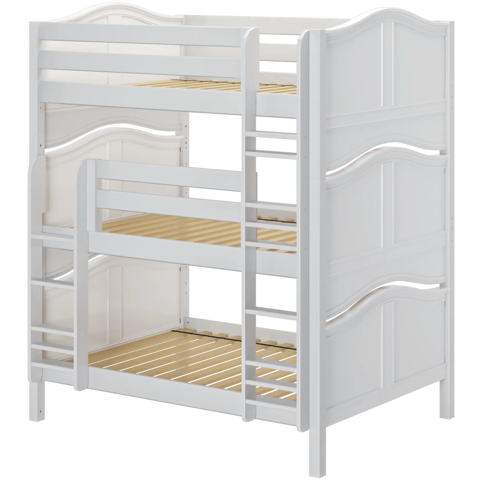Maxtrix Full Triple Bunk Bed with Straight Ladder