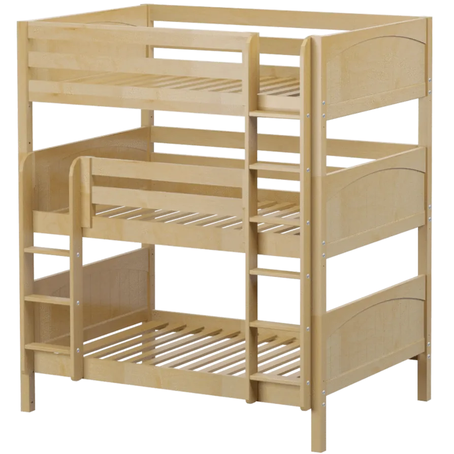 Maxtrix Full Triple Bunk Bed with Straight Ladder