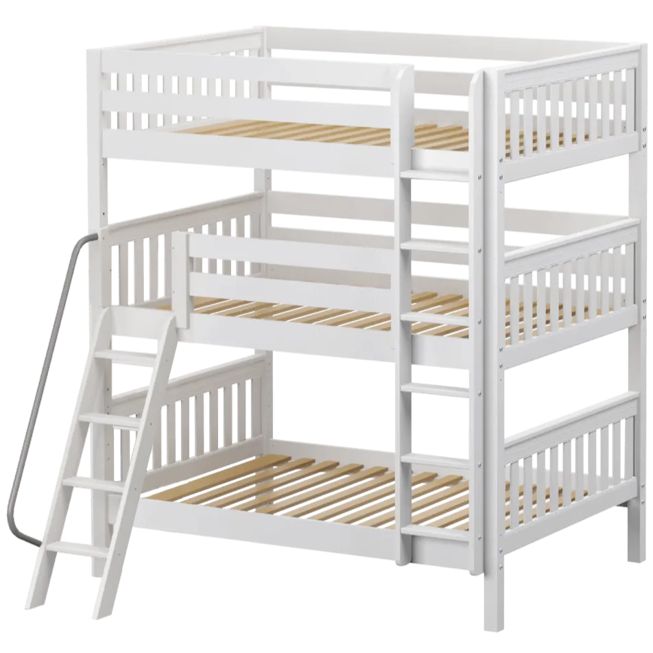 Maxtrix Full Triple Bunk Bed with Straight Ladder