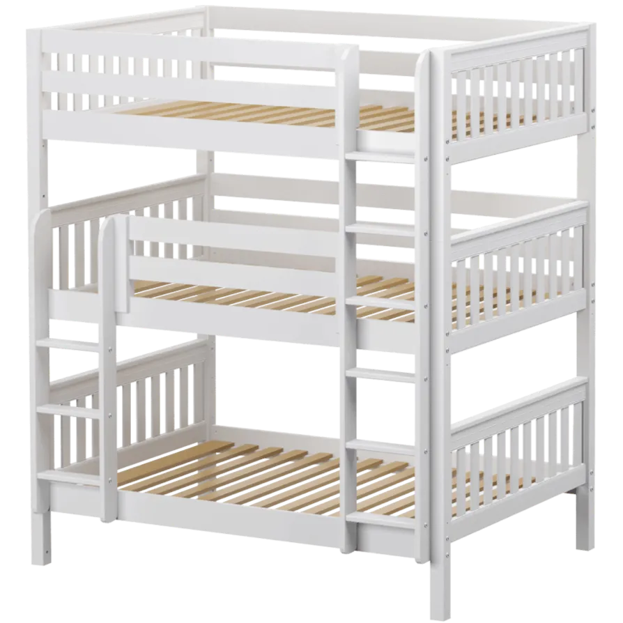 Maxtrix Full Triple Bunk Bed with Straight Ladder