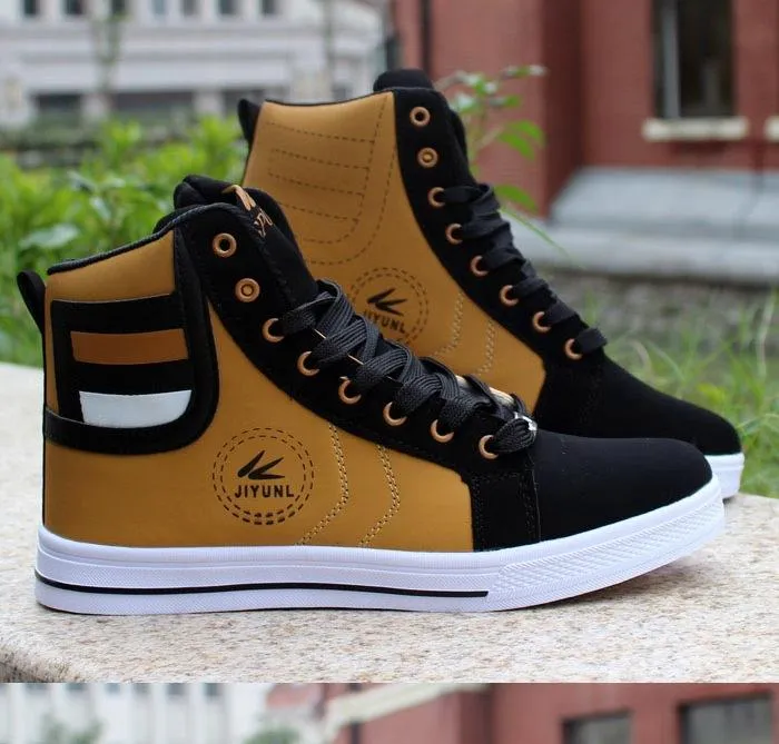 Men's Fashion High Top Side Zips