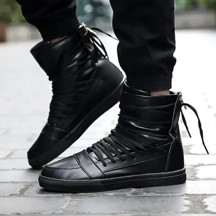 Men's High Top Lace Up Fashion Shoes