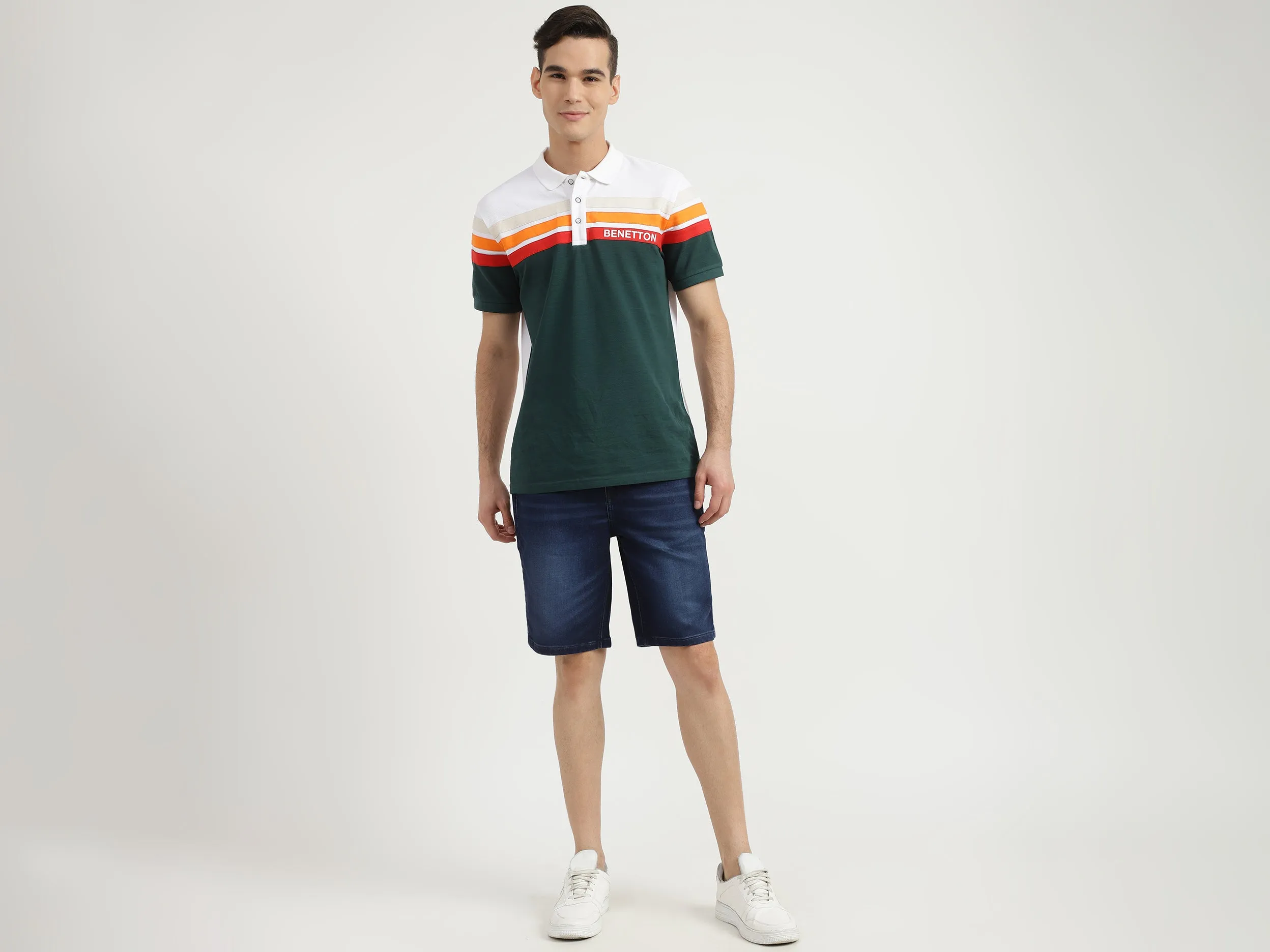 Mens Slim Fit Solid Shorts