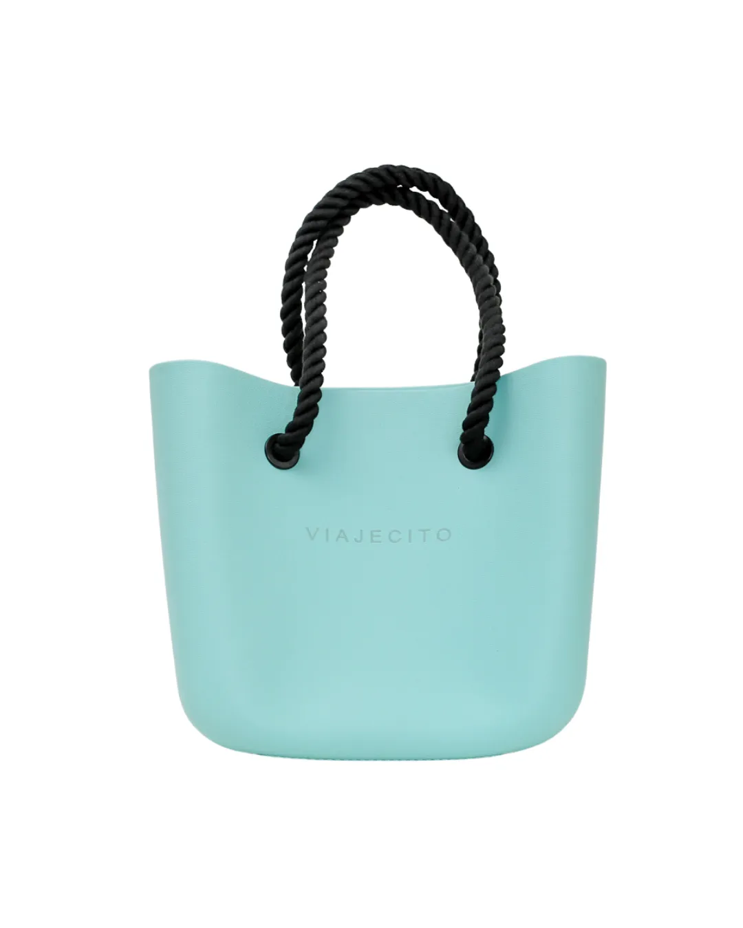 Midi Beach Tote Set - Mint with Natural Lining