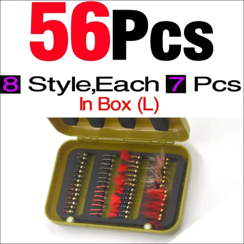 Mnft 32pcs/box trout nymph fly fishing lure dry/wet flies nymphs ice fishing lures artificial bait