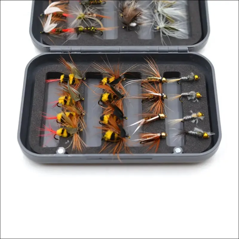 Mnft 32pcs/box trout nymph fly fishing lure dry/wet flies nymphs ice fishing lures artificial bait