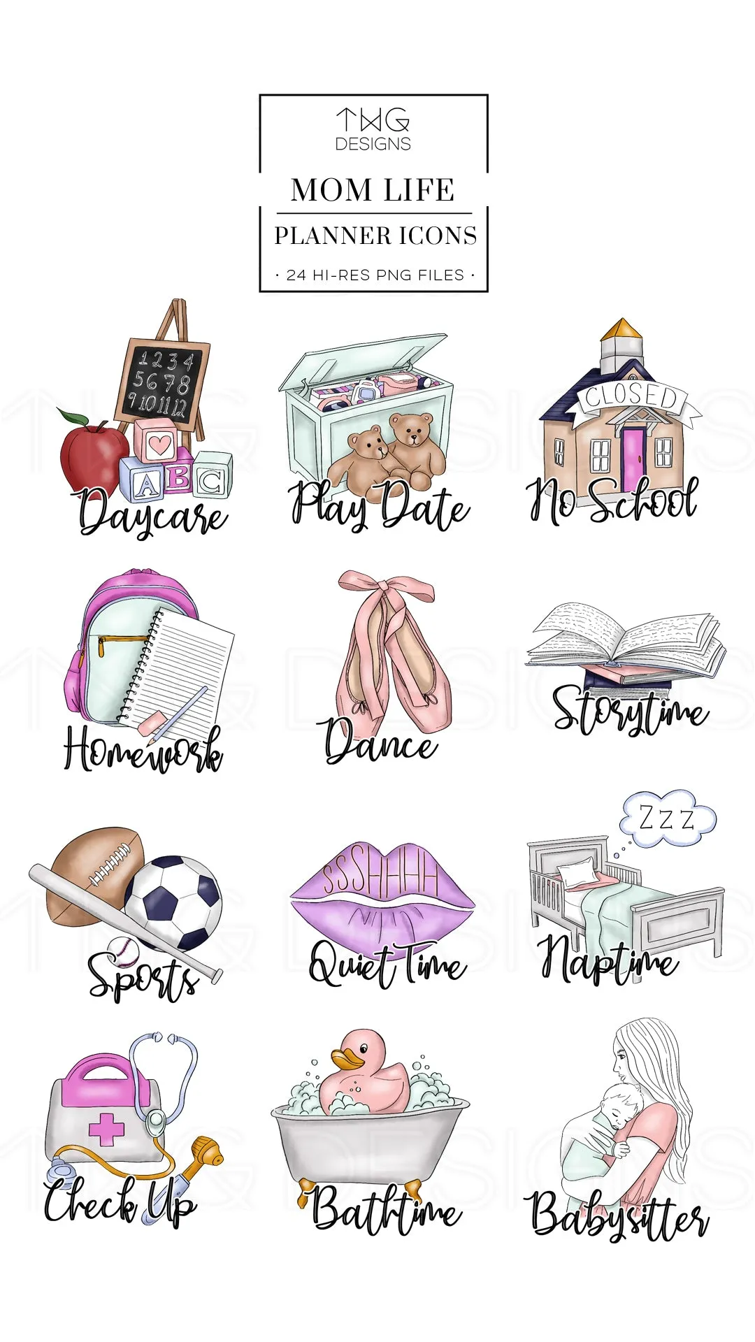 Mom Life - To Do Planner Icons