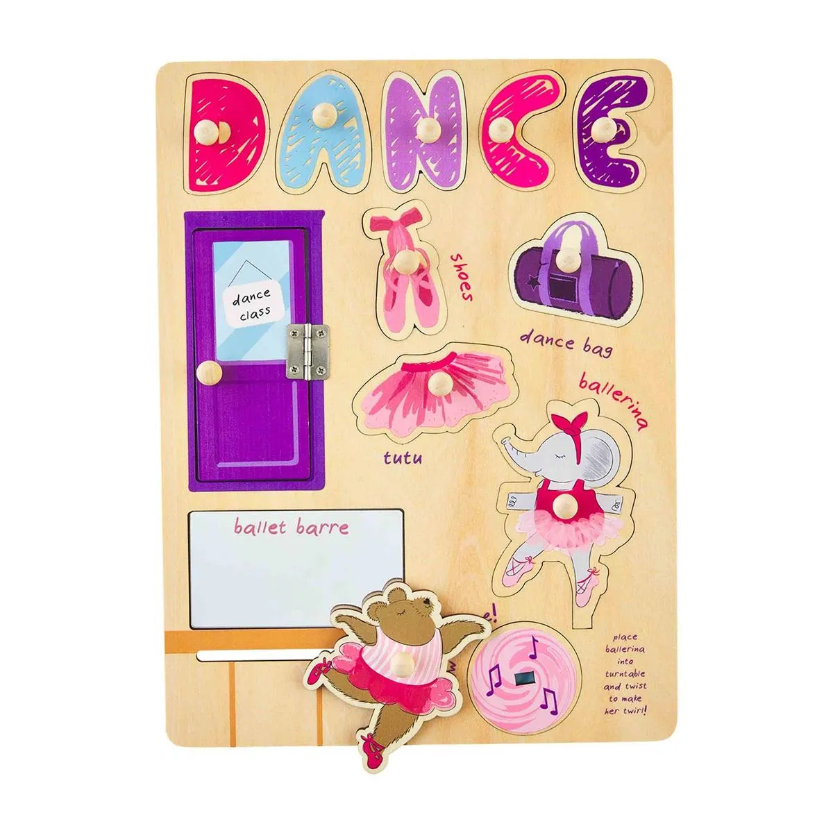 Mud Pie Dance Busy Board Wood Puzzle