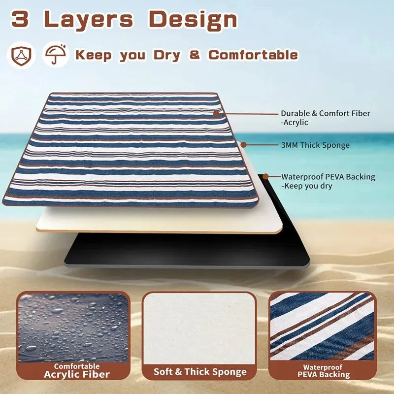 Naturehike Outdoor Canvas Picnic Blanket - Portable, Ultra-Light, Waterproof, 78.75" x 59"