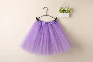 New Adults Tulle Tutu Skirt Dressup Party Costume Ballet Womens Girls Dance Wear, Light Purple, Kids