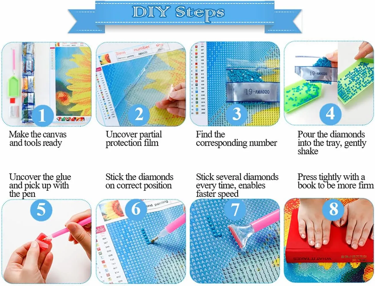 NEW Diamond Painting Kits for Adults, 5D DIY Diamond Art Kits Beach Full Drill Diamond Dotz for Gift Wall Decor Gem Arts 12x16 inch