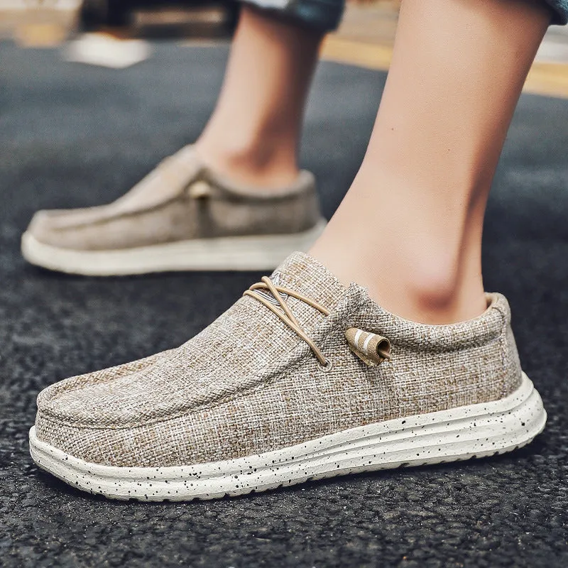 New Men's Canvas Boat Shoes Outdoor Convertible Slip On Loafer