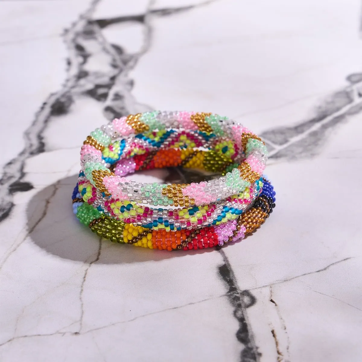 Ora Beach | Himalayan Glass Bead Bracelet