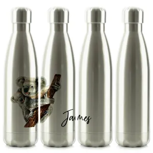 Personalised Cola Bottle with Welcoming Text and Climbing Mum and Baby Koalas
