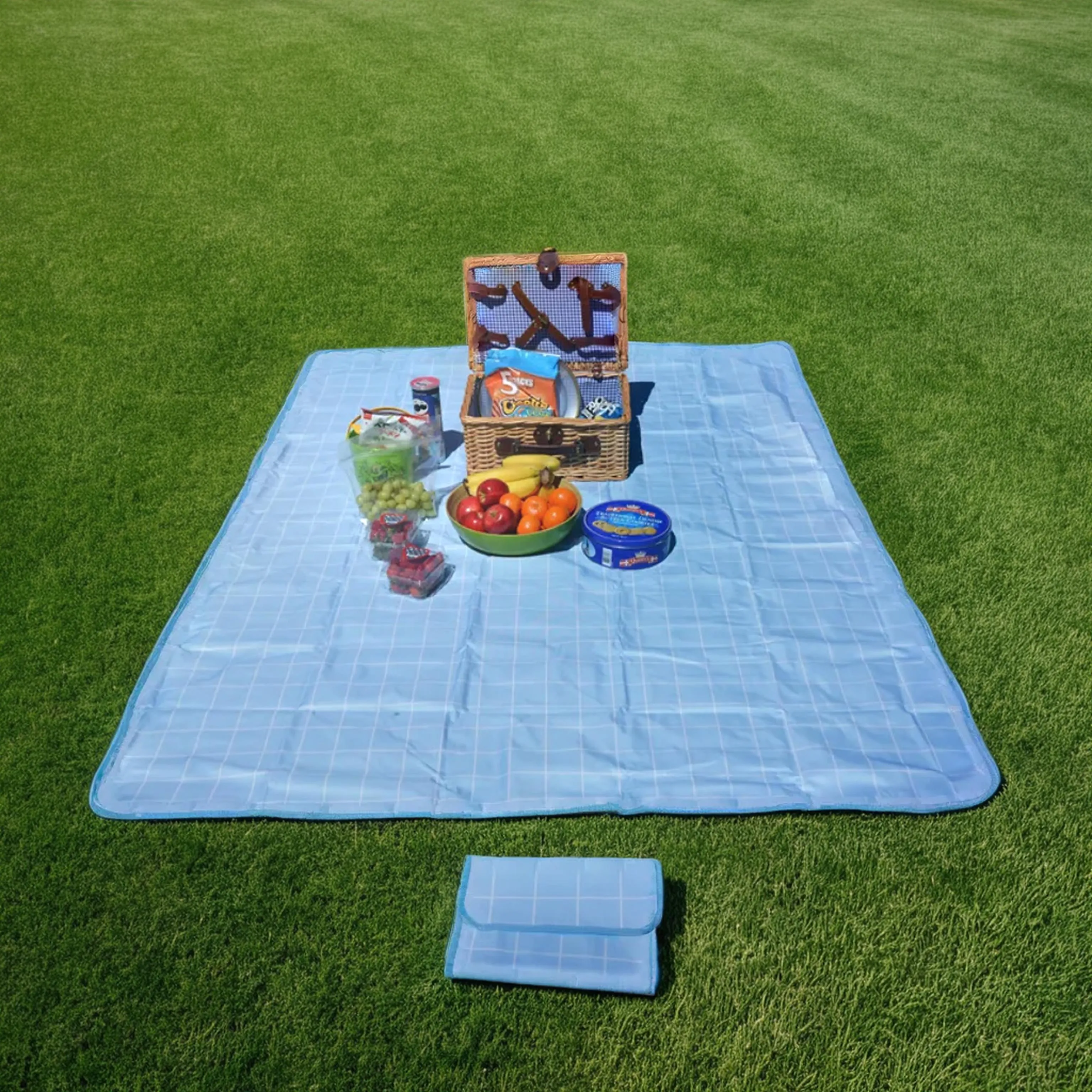 Picnic Rug Blanket with Waterproof Backing 150x200 cm