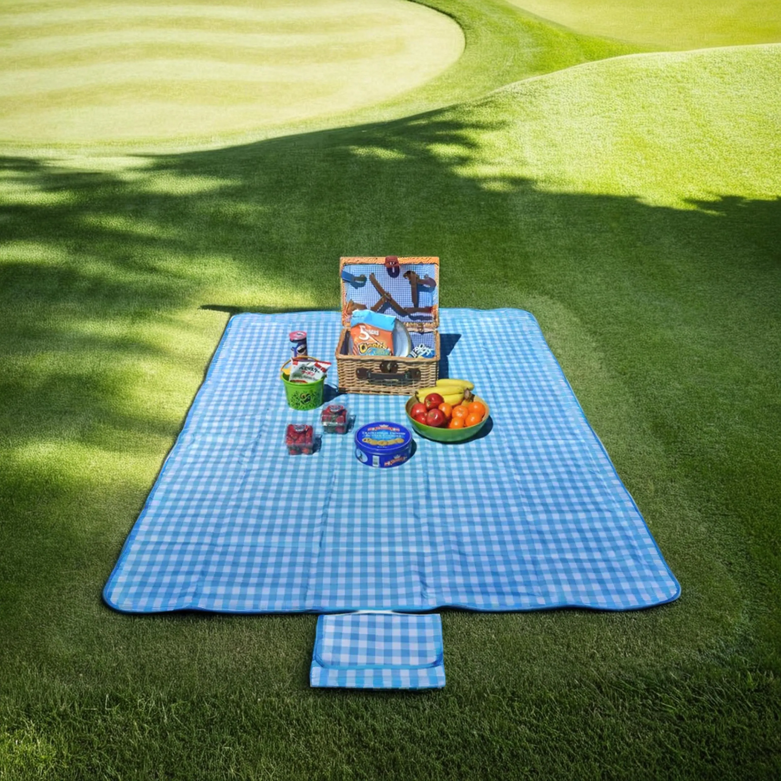 Picnic Rug Blanket with Waterproof Backing 150x200 cm