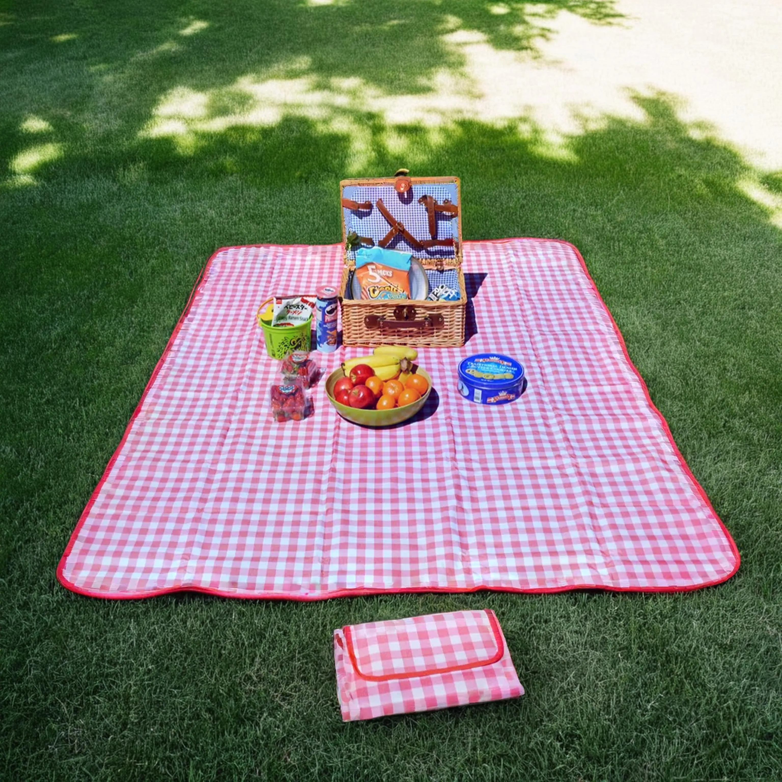 Picnic Rug Blanket with Waterproof Backing 150x200 cm