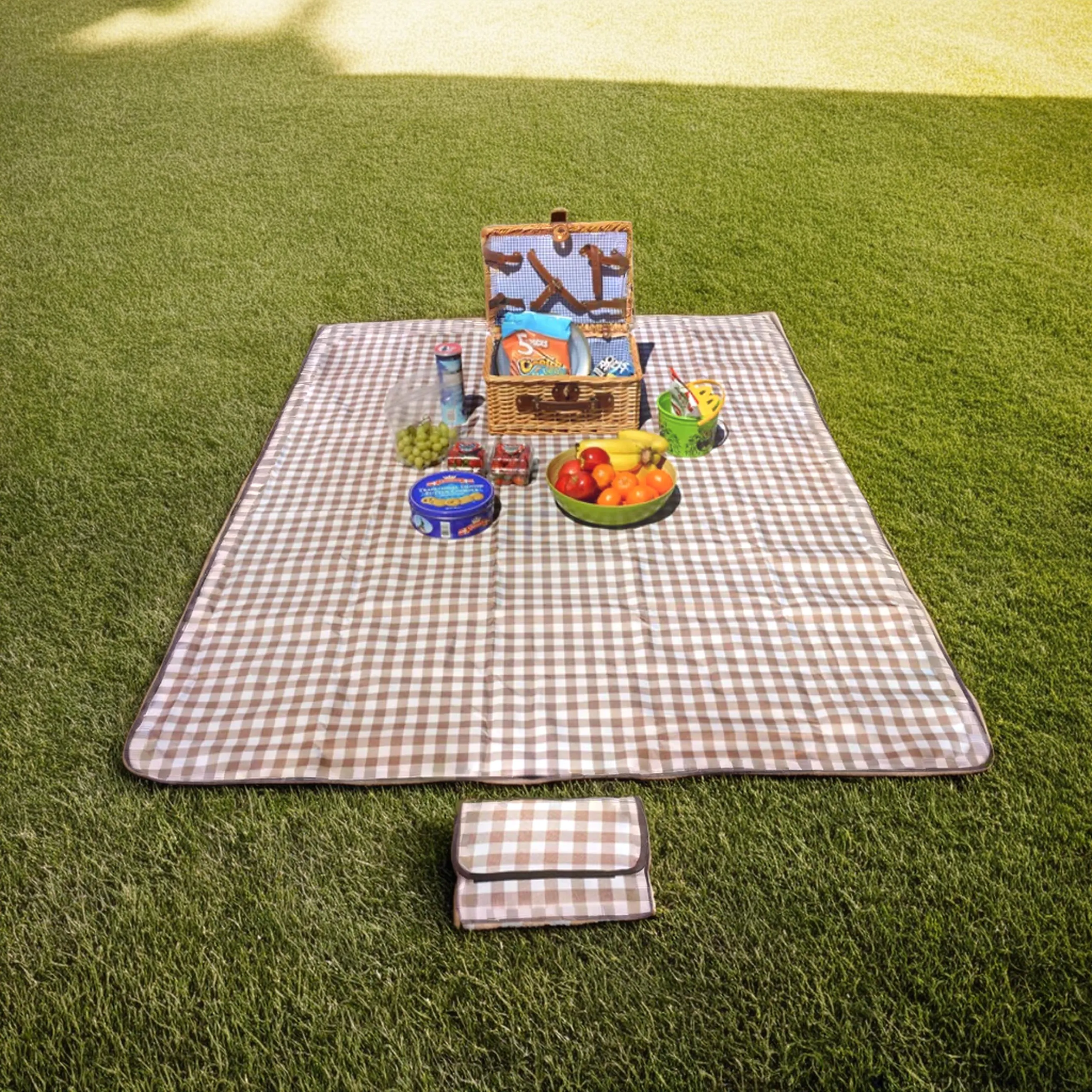 Picnic Rug Blanket with Waterproof Backing 150x200 cm