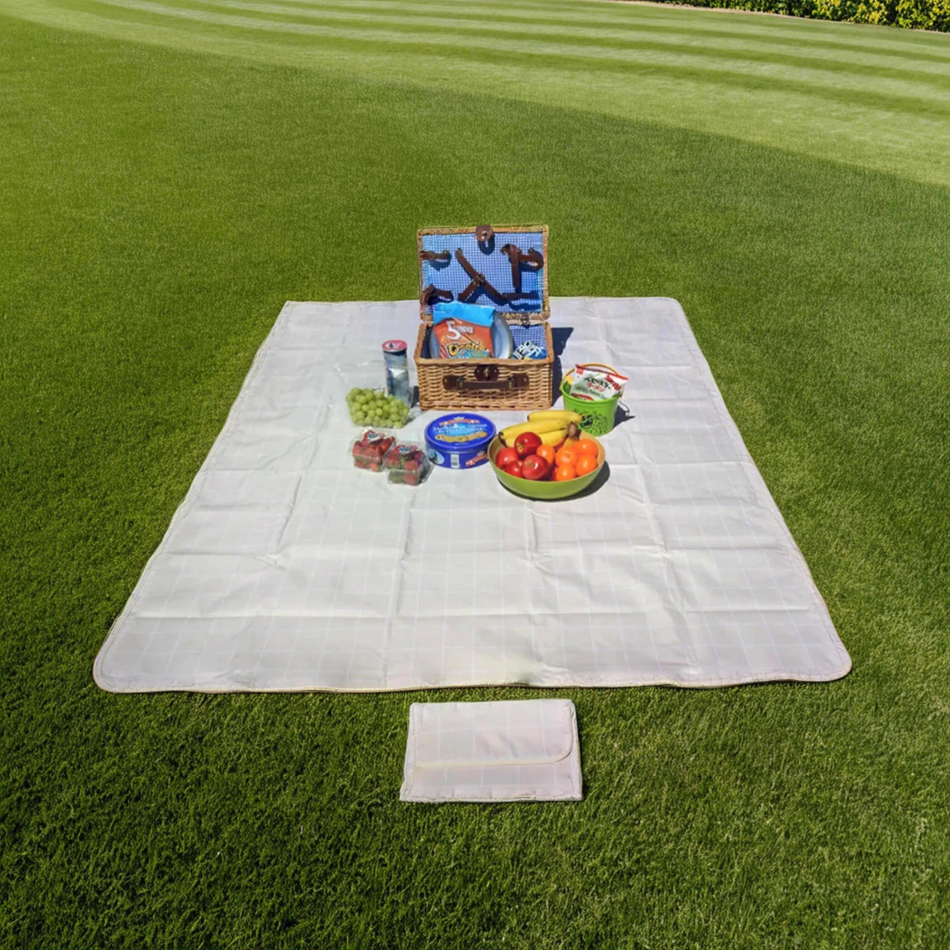 Picnic Rug Blanket with Waterproof Backing 150x200 cm