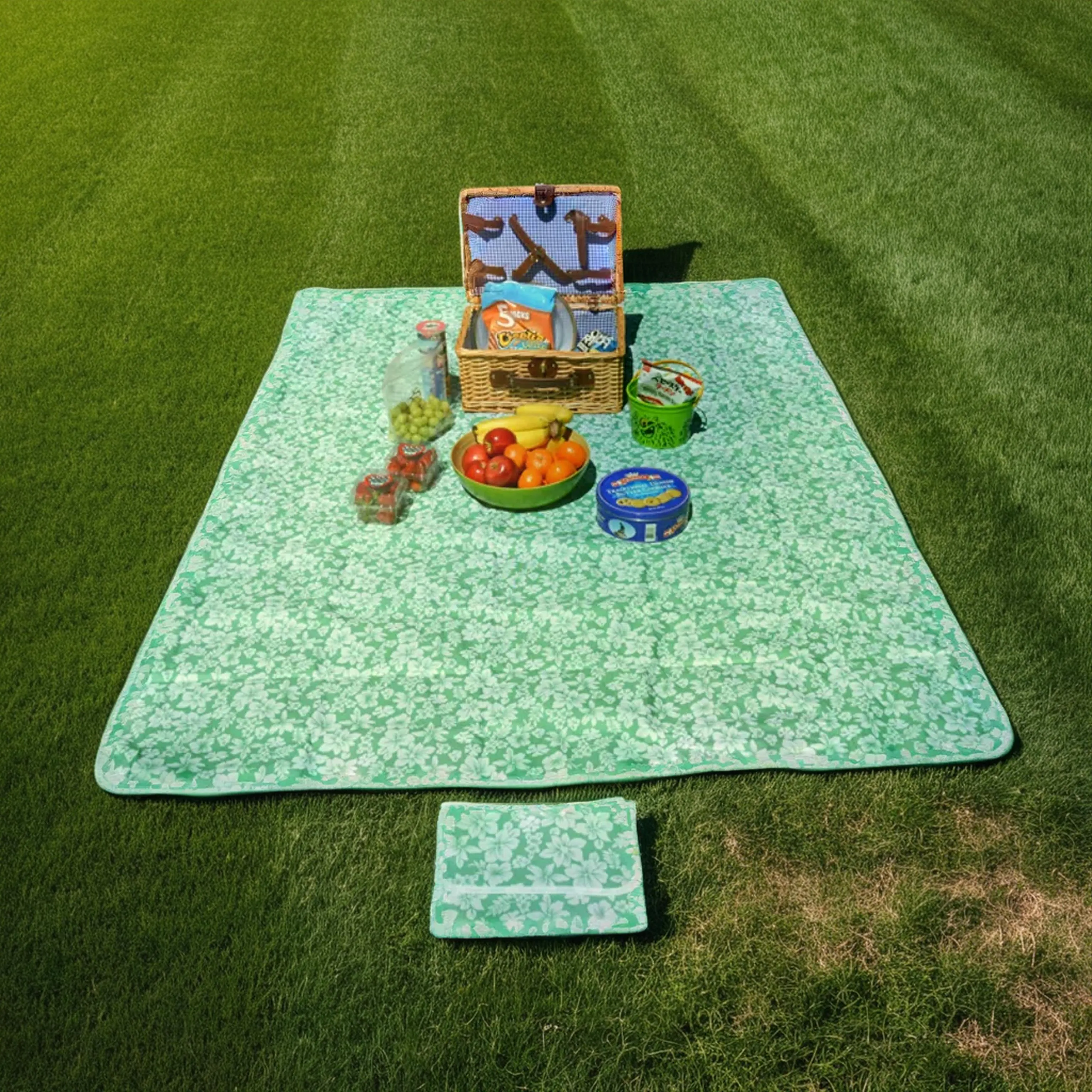 Picnic Rug Blanket with Waterproof Backing 150x200 cm
