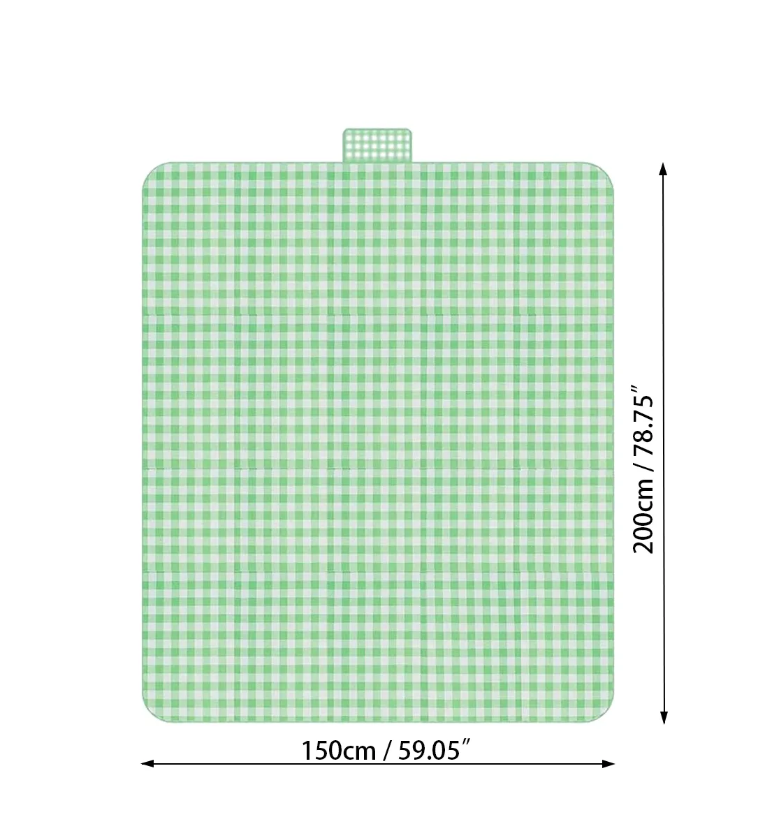 Picnic Rug Blanket with Waterproof Backing 150x200 cm