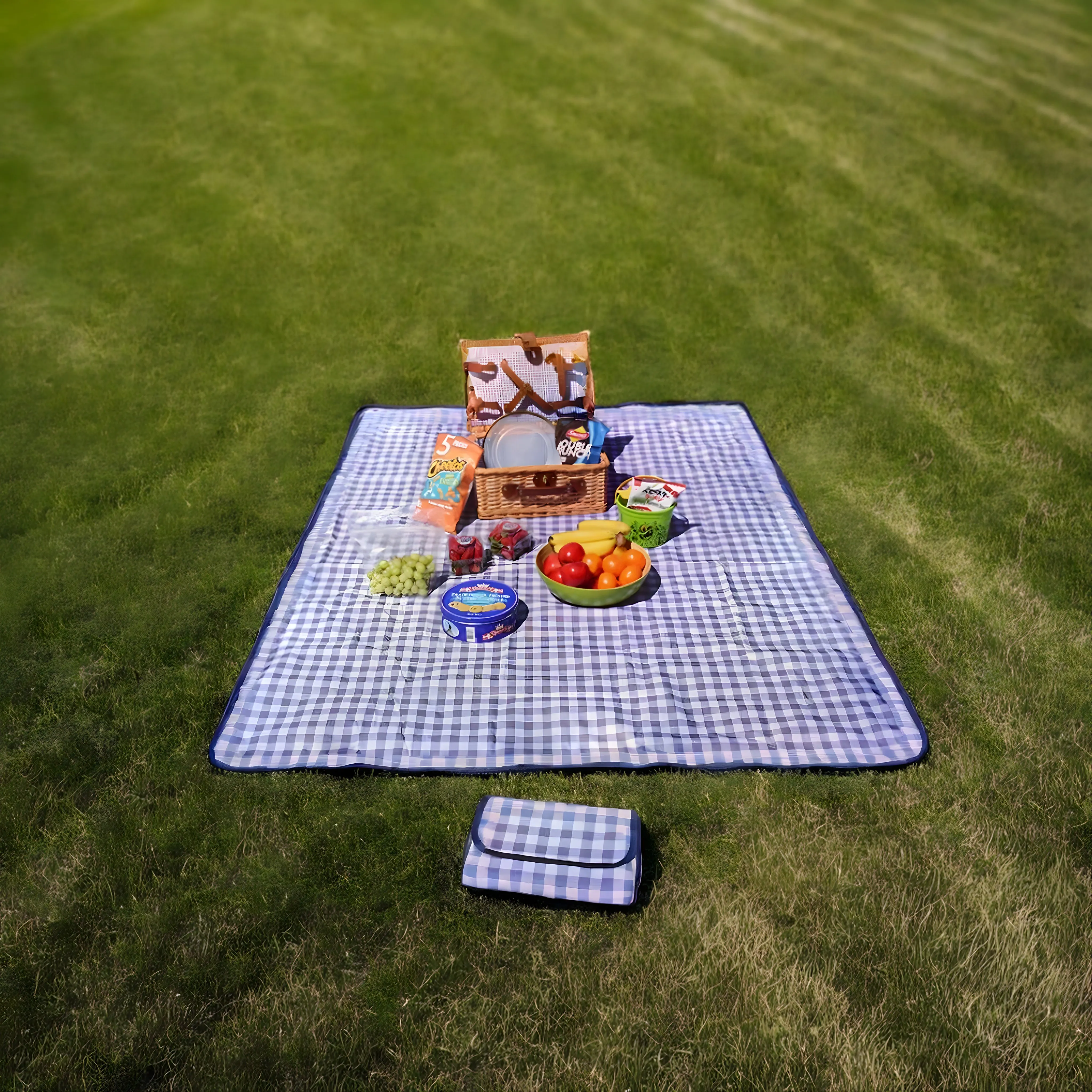 Picnic Rug Blanket with Waterproof Backing 150x200 cm